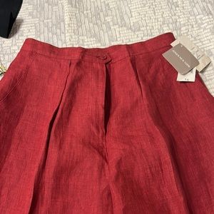 Women’s Burgundy Jones New York Size 10 linen slacks